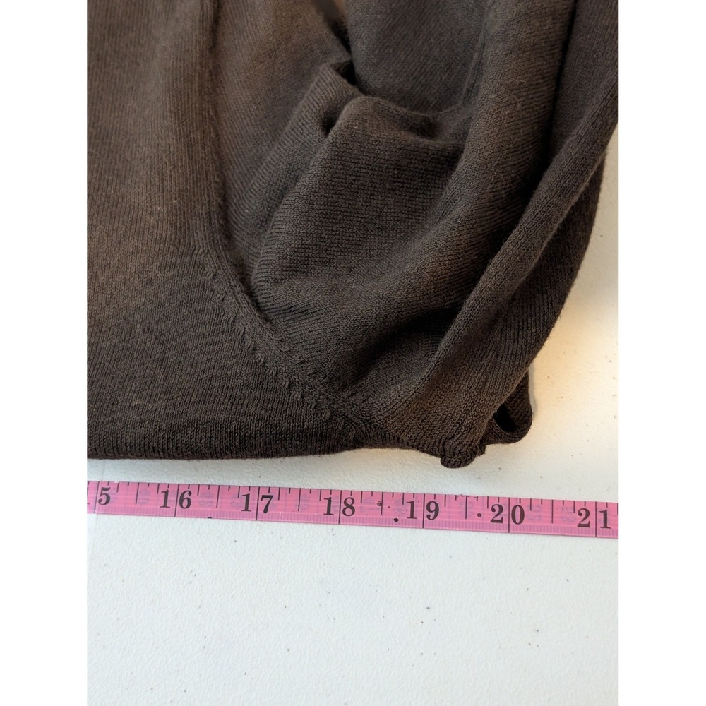 DG2 by Diane Gilman Chiffon Button Back Sweater XS Brown Mixed Media‎ Knit Top - Picture 11 of 14